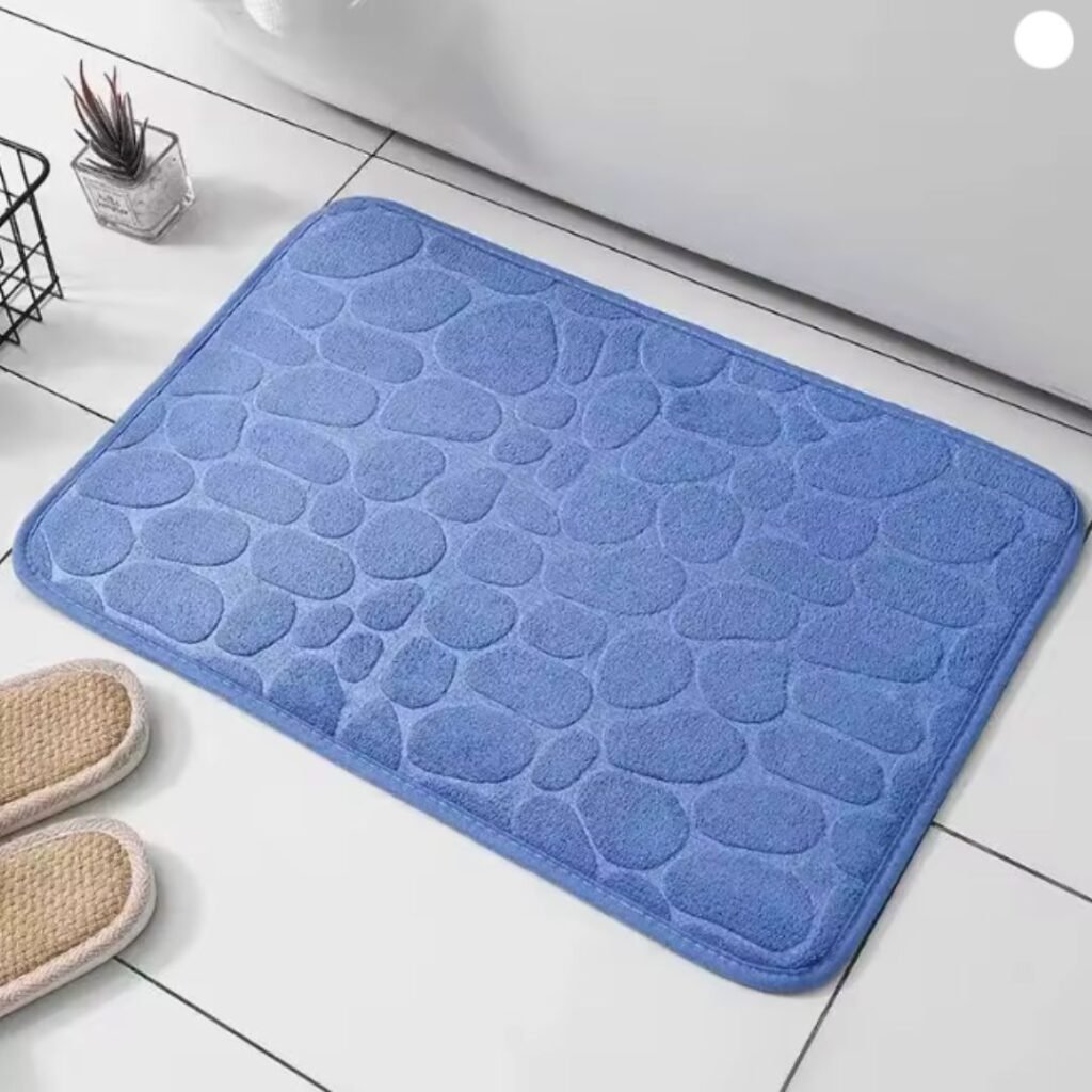 1pc-embossed-fiber-carpet-blue