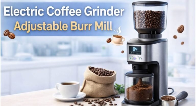 Electric Coffee Grinder Adjustable Burr Mill