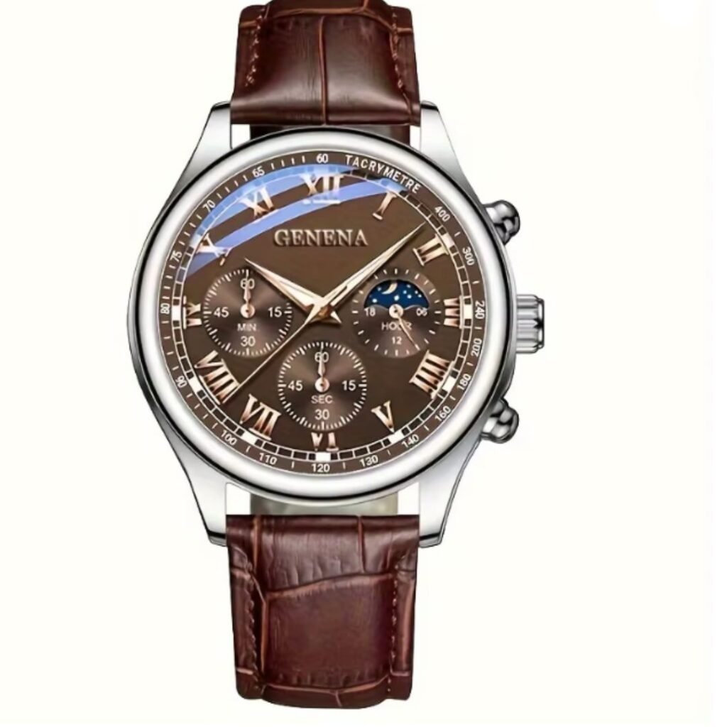 GENEVA Men's Luxury Belt Fashion Quartz Watch