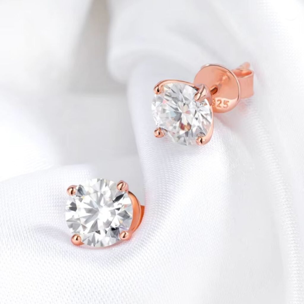 rose-gold-moissanite-stud-earrings-front-back