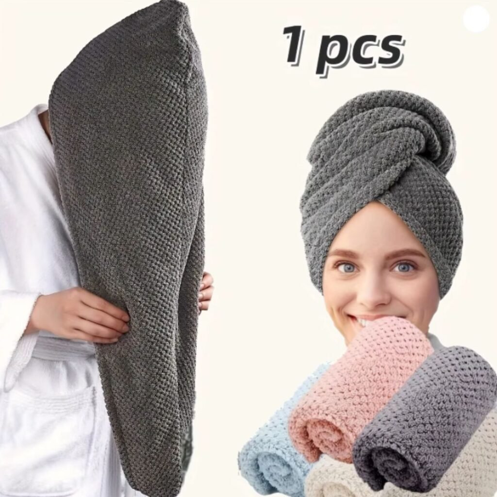 solid-color-hair-towel-–-textured-dry-hair-cap-1-pcs