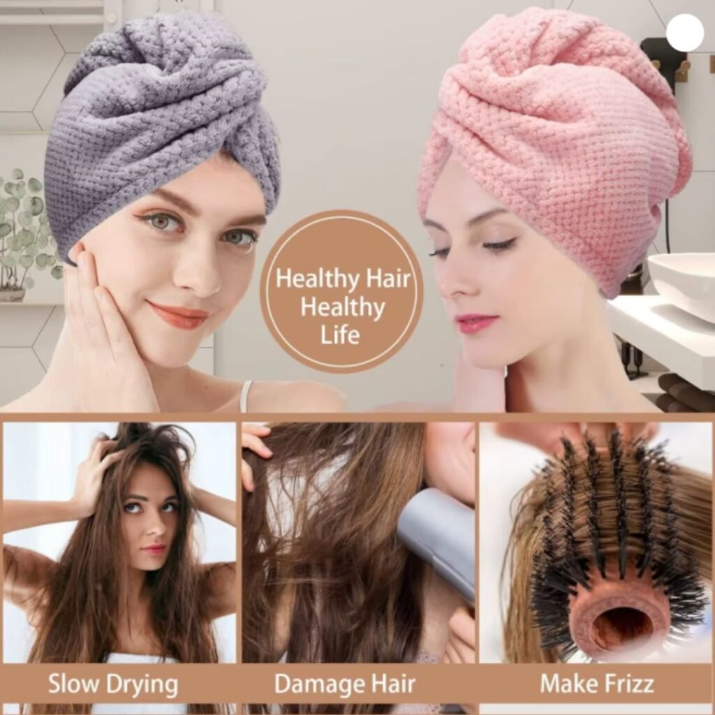 solid-color-hair-towel-–-textured-dry-hair-cap-helathy-hair