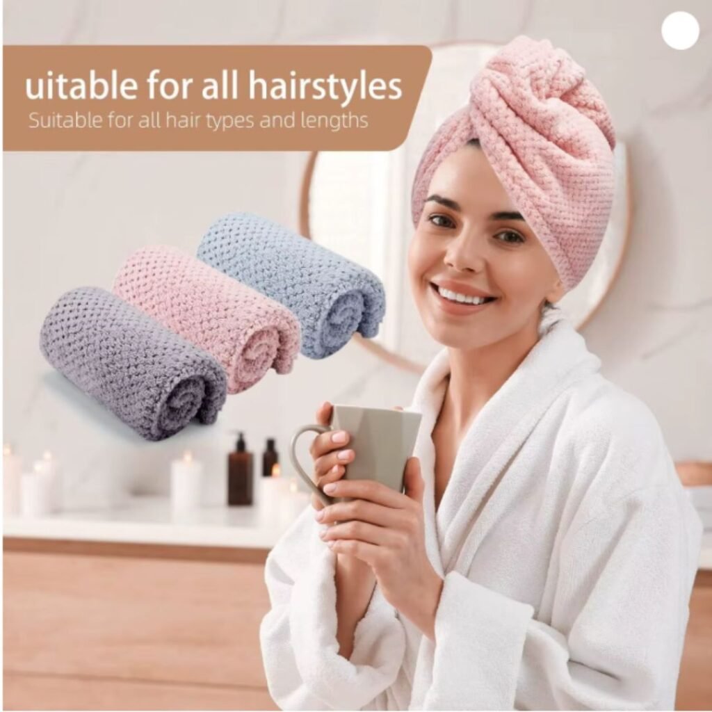 solid-color-hair-towel-–-textured-dry-hair-cap-uitable