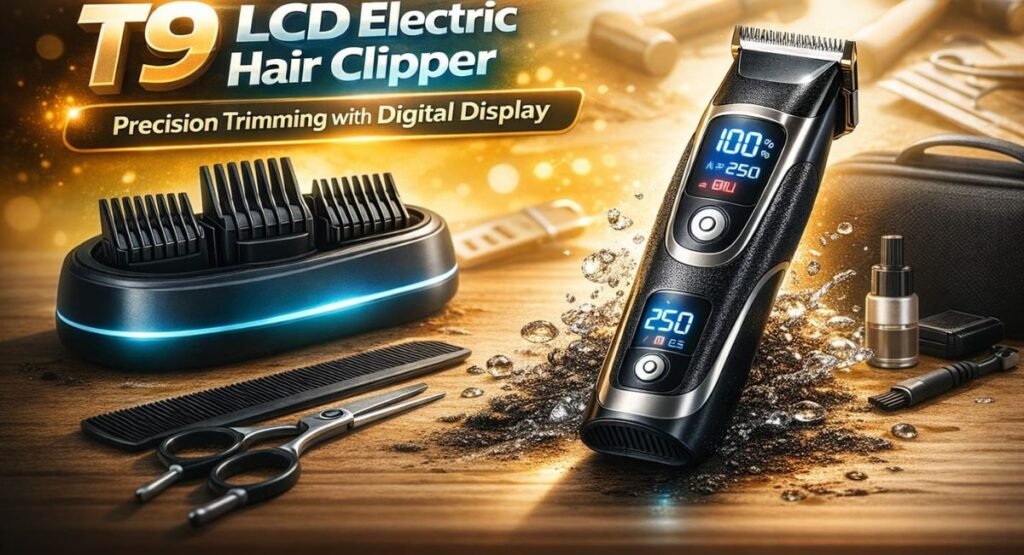 T9 LCD Electric Hair Clipper